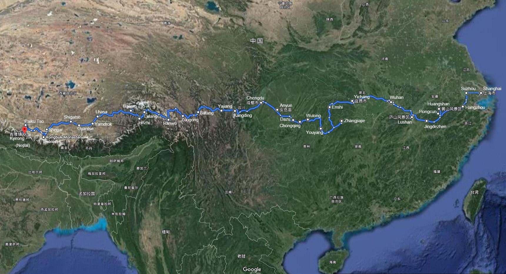 Self Drive Tour along G318 Highway from Shanghai to Nepal