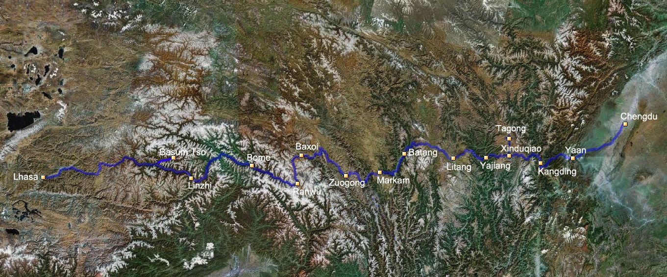 Rental Motorbike Tour from Sichuan to Tibet on G318 Highway