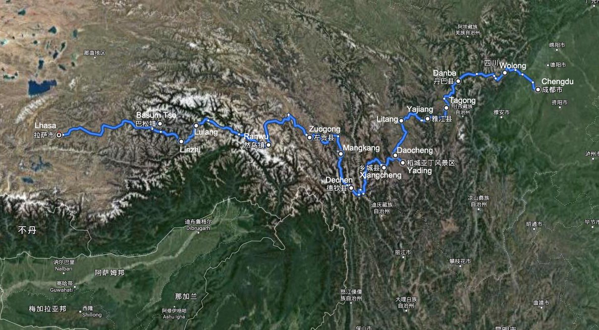 Rental Car Tour from Sichuan via Yunnan to Tibet
