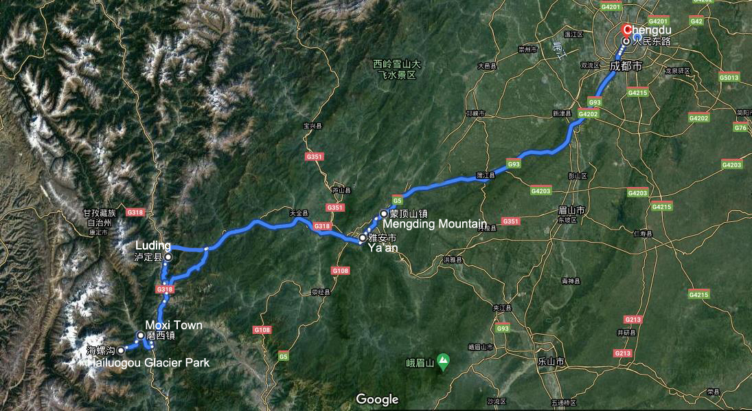 3-Day Tour of Hailuogou Glacier Park and Mengding Mountain